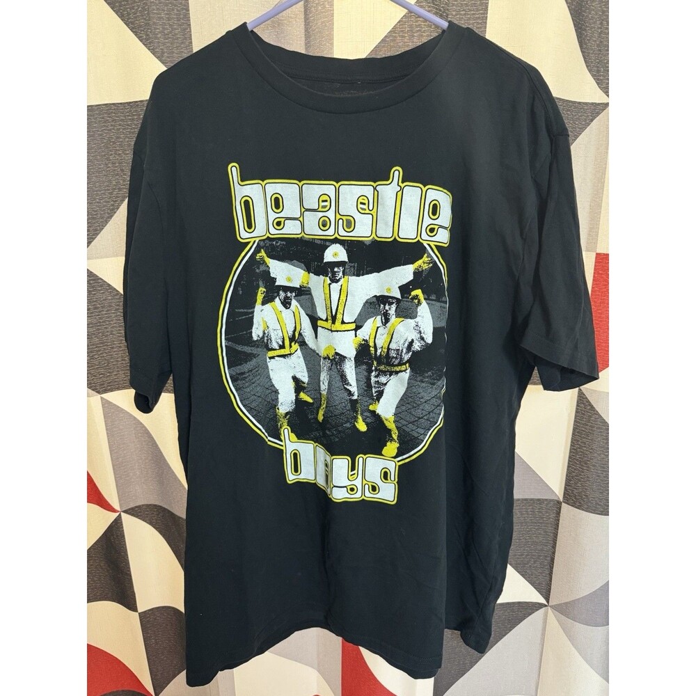 Beastie Boys 'Sabatoge' Black Yellow Graphic T-shirt - Mens 2XL